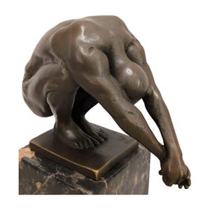Der Taucher – Bronze auf Marmor Skulptur