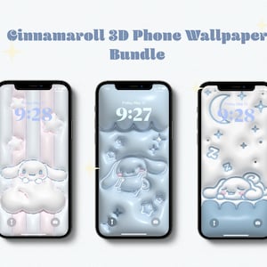 3D Kawaii Blue Bunny Wallpaper for Mobile | Pillow Wallpaper | Kawaii Wallpaper | iPhone Wallpaper | Samsung Wallpaper