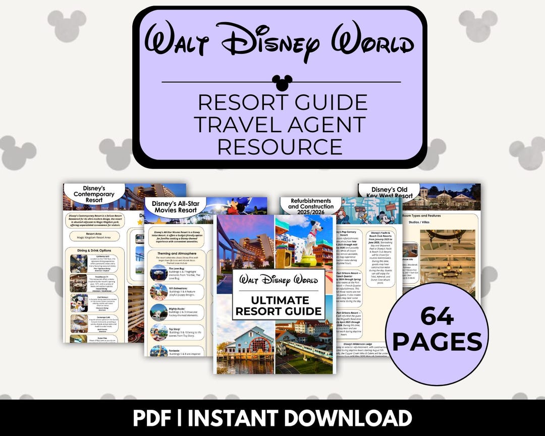 Walt Disney World Hotel Resort Guide – Complete Travel Agent Resource ...
