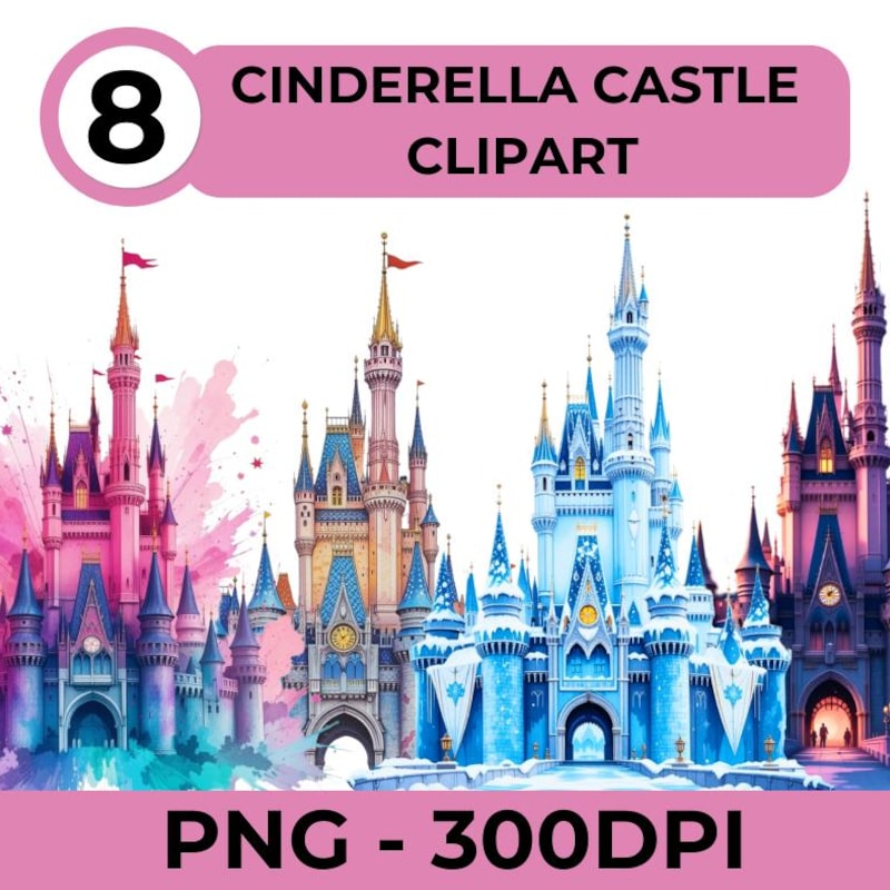 Cinderella Castle Clip Art Svg - Etsy