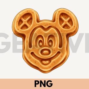 Mickey Waffle Treat PNG -  Digital Images for Crafts and Design