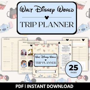 Disney World Trip & Tips Planner 2025 | Guia PDF útil de 25 páginas para quem vai pela primeira vez | Inclui itinerário de 14 dias e dicas essenciais | WDWGuide
