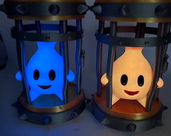 3D Printed Blue Star in Cage: Glow in the Dark Fan Art
