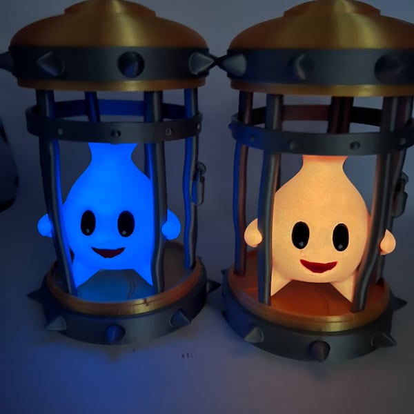 3D Printed Blue Star in Cage: Glow in the Dark Fan Art