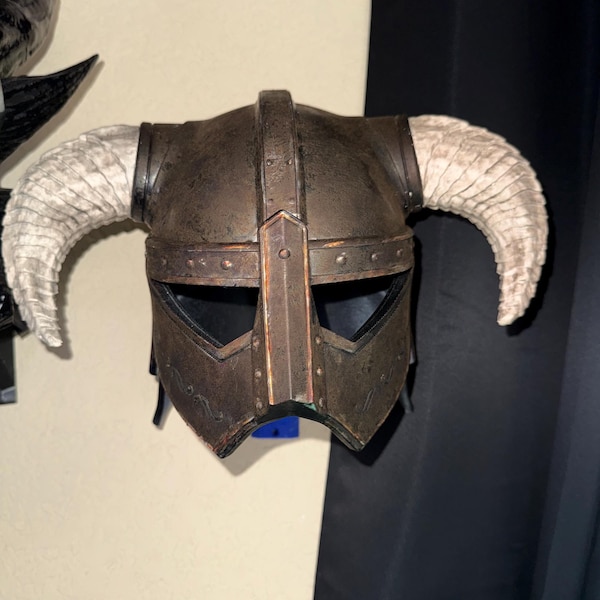 Nordic Iron Horned Helmet: Fantasy Cosplay Armor, Adult Prop