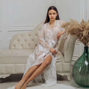 Lace Bridal Robe / Bridesmaid Robes / Robe / Bridal Robe / Bride Robe / Bridal Party Robes
