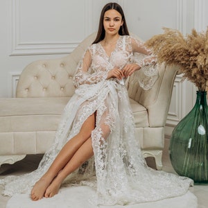 Lace Bridal Robe / Bridesmaid Robes / Robe / Bridal Robe / Bride Robe / Bridal Party Robes