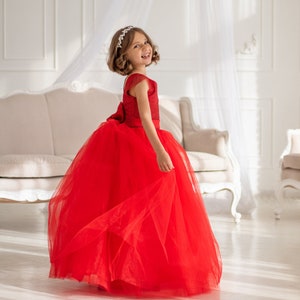 Handmade Glitter Tutu Dress: Organza Flower Girl Gown