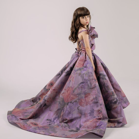 purple brocade dress Girls: The Eloise Purple Brocade Dress, (10/12) - The Mint Julep Boutique