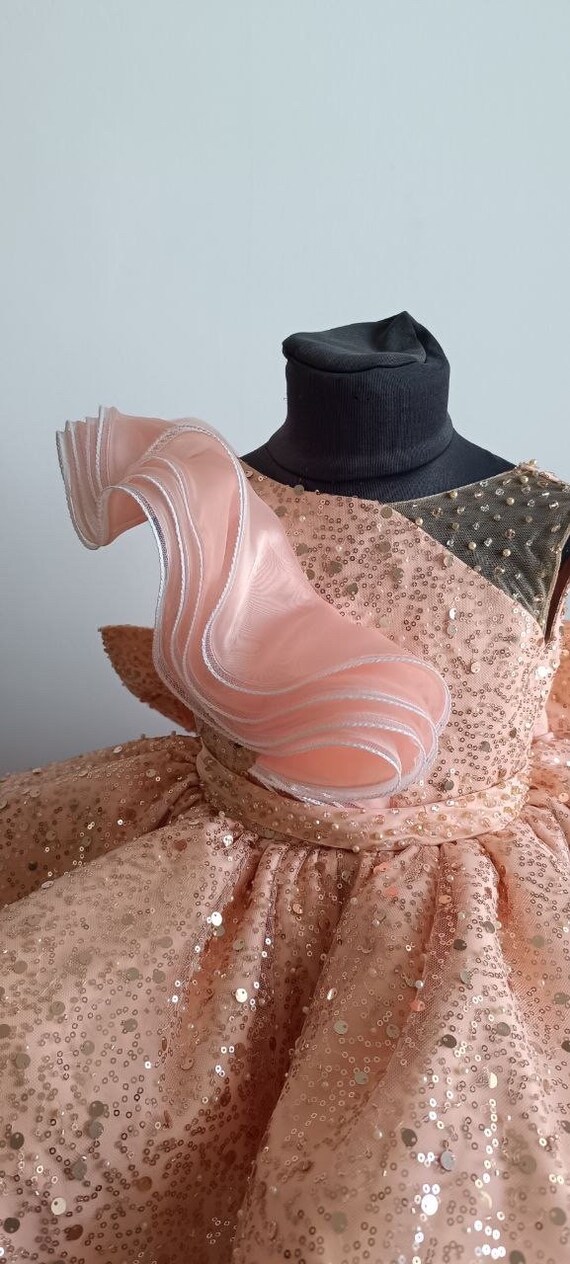 glitter material dress Shop 1920s Dresses - One Shoulder Back Slit Dress main image 1
