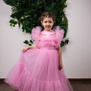 Pink Wednesday Addams Tulle Dress Wednesday Addams Cosplay Costume Full Dress Prom Black Dress Teenager Dress Black Tulle Dance Dress