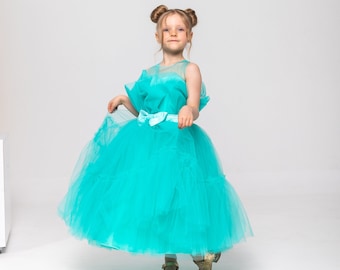 Minty tutu dress, baby dress, toddler dress,  Flower Girl Dress, Birthday Girl Dress, baby party dress, 1st birthday dress