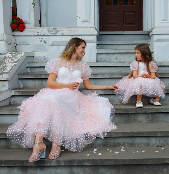 mother and daughter matching pink dress Pink Mother Daughter Matching Dresses, Mommy and Me Outfits, Mommy and Me Dresses, Mother Daughter Dresses, Dresses for First Birthday