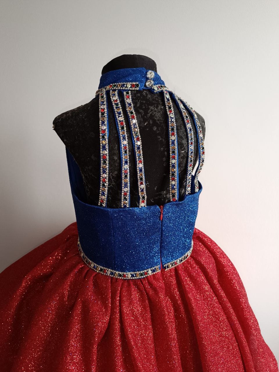 blue and red dress Royal Blue Red Long Prom Dress with Leg slit, Red Blue Long Formal Gra  jbydress catching sequins that will turn heads Prom Dresses Red White And
