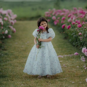 Floral Organza Flower Girl Dress: Handmade Party Tutu