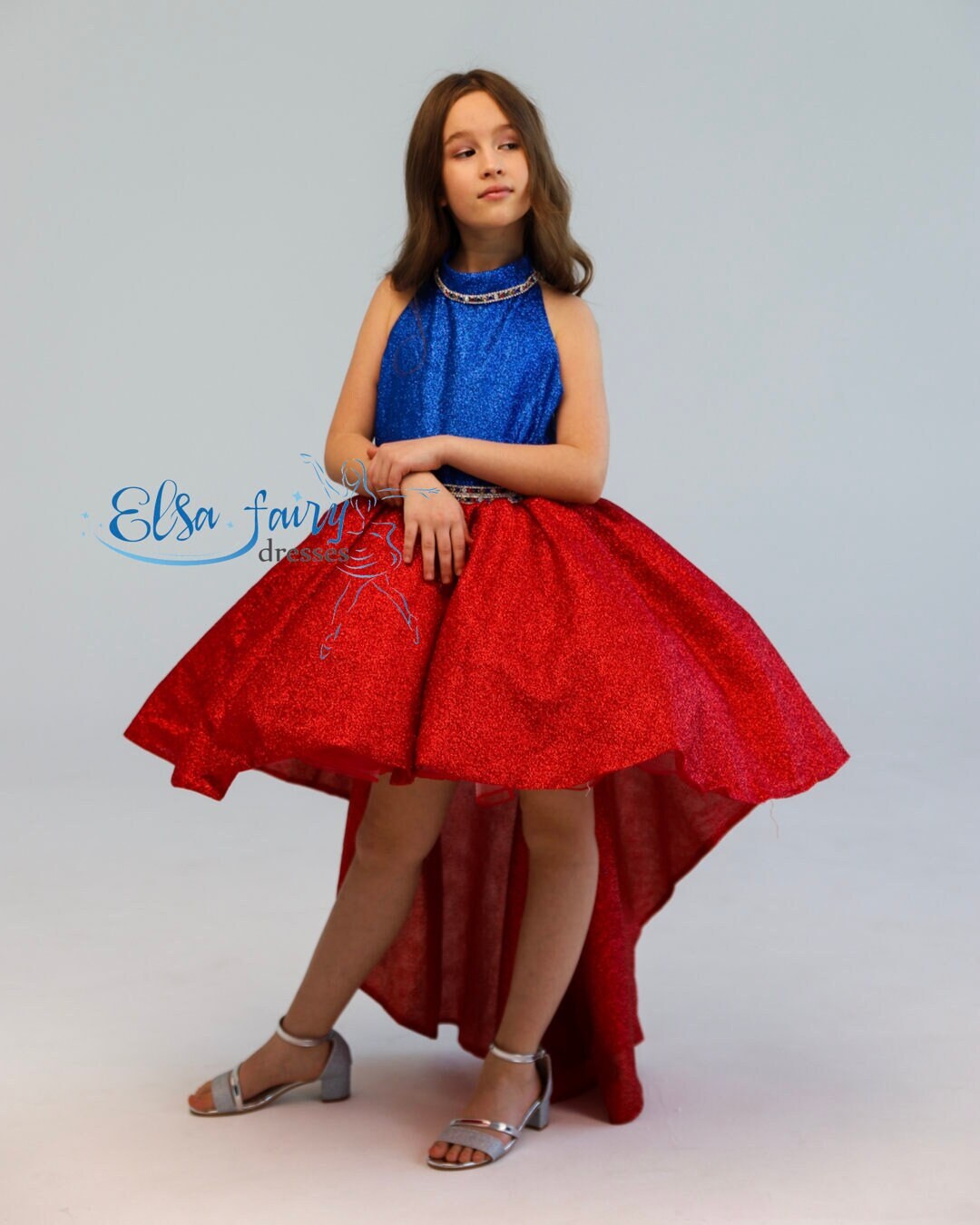 blue and red combination dress White Sparkly Dress: Patriotic 4th of July Gown Color:Sage (DarkSeaGreen) & OTHER STORIES & SN-FW26 Teal there will be slight