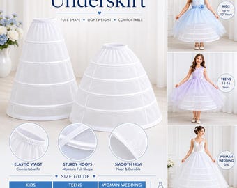 Sottogonna per abito da damigella d'onore per la Prima Comunione, elegante abito da principessa con maniche in pizzo, abito da invitata a un matrimonio.