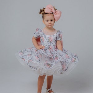 Handmade Organza Flower Girl Dress: Satin Tulle Toddler Gown
