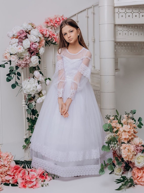 knee length dresses for ladies Alexa / Mini off white lace dress with spaghetti straps main image 1