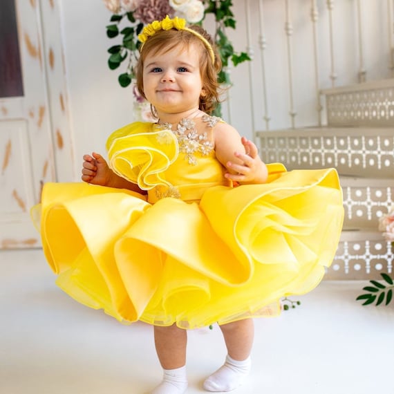 Buy Yellow Dresses & Frocks for Girls by Thoillling Online | Ajio.com