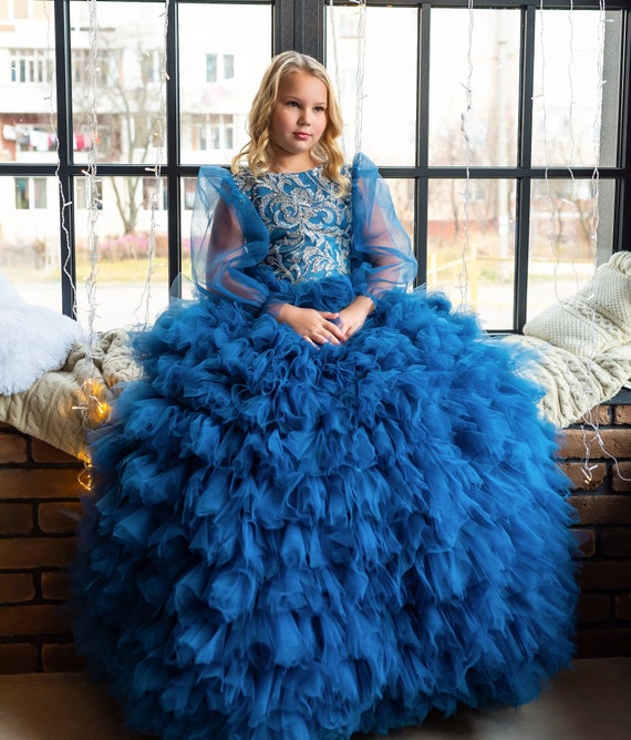 slim fit dress slacks Gerbera Glitter Tulle Princess Flower Girl Dress Pre-Order Size 7-8 / Ivory