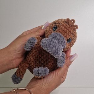 Crochet platypus toy|Amigurumi platypus|Chubbly platypus crochet|Stuffed toy platypus|Platypus Nursery Decor|Platypus plush| Newborn gift