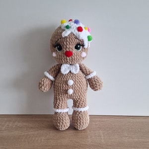 Gingerbread man plush|Christmas gingerbread man|Gingerbread man crochet|Cookie|Gingerbrea doll|Amigurumi gingerbread|Christmas decor