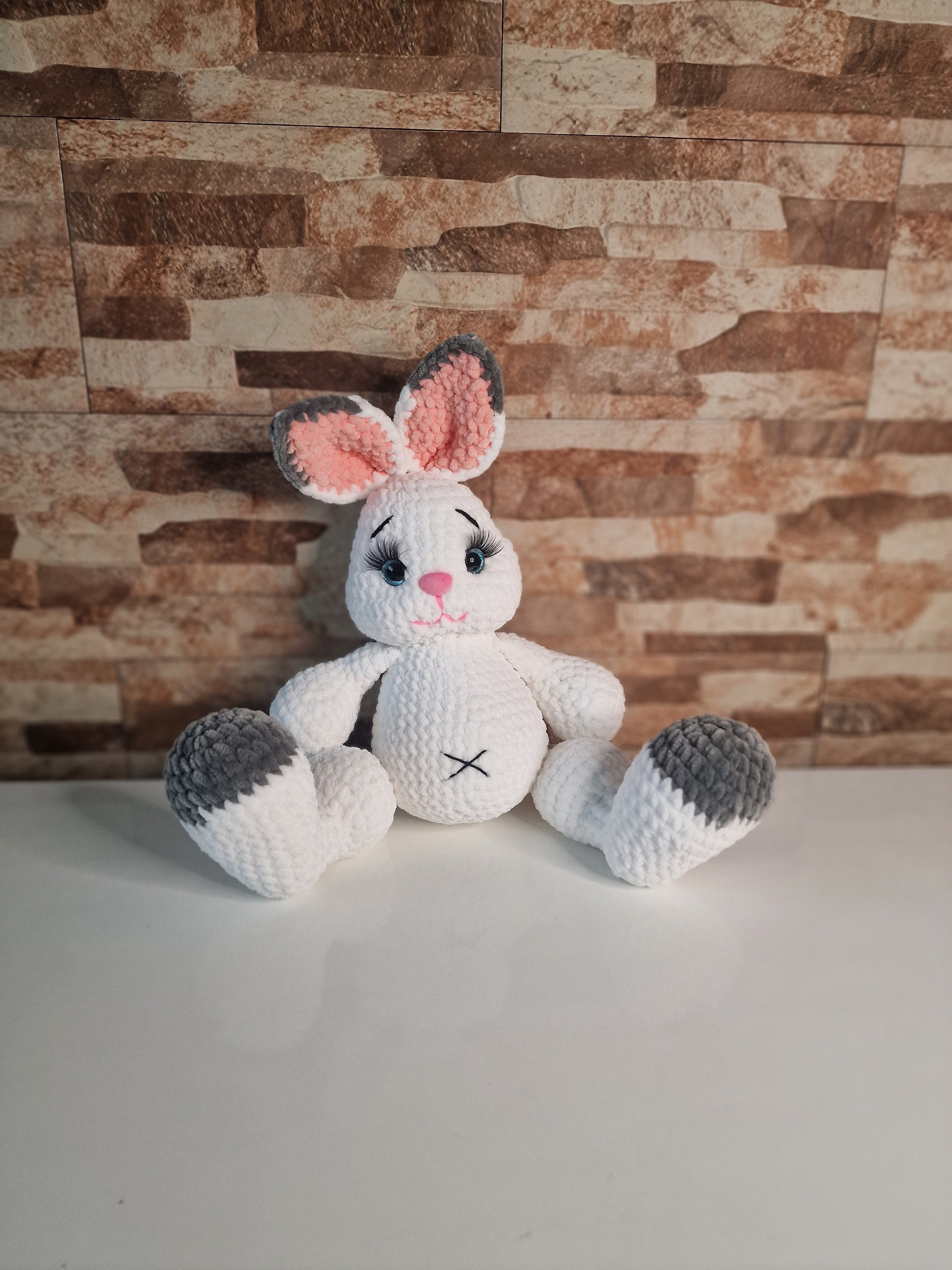 Bunny Hare Plush Rabbit Amigurumi Plush Toy Soft Hare Gift Crochet Hand ...