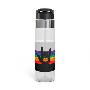 ASL Deaf Pride, Gay Pride Sport Bottle, 20oz