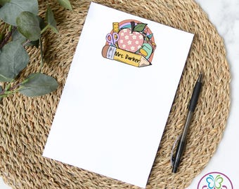 Bloc de notas personalizable para profesores: regalo de vuelta al cole