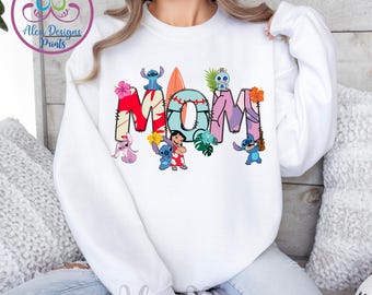 Camiseta personalizada do Lilo & Stitch, camiseta personalizada da Disney para toda a família.