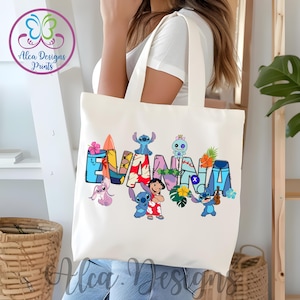 Stitch Gift, Stitch Tote Bag, Lilo & Stitch Best Gift, Lilo and Stitch Gift For Her, Stitch Custom Name, Lilo Custom Name, Disney Custom Bag