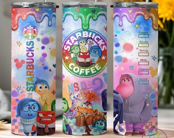 Inside Out 2 Tumbler: 20oz Metal Double Walled Cup