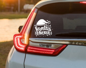 Santa's Favorite Car Decal - Christmas Bumper Sticker