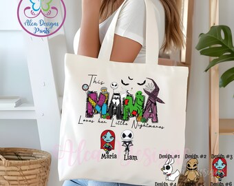 Personalized Halloween Mama Tote Bag: Spooky Trick or Treat Bag