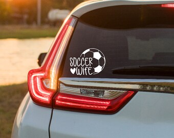 Soccer Wife Car Decal: Bumper Sticker for Soccer Moms