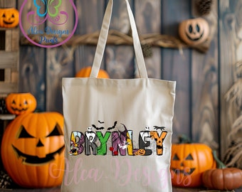 Sacola personalizada de Halloween: Sacola assustadora para doces ou travessuras