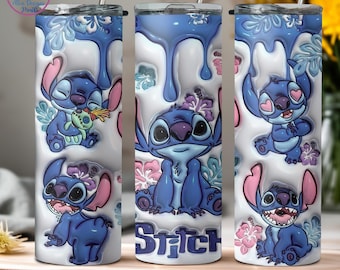Vaso de Stitch, vaso delgado de metal de 20 oz, regalo de Disney