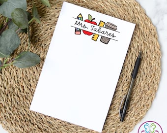 Bloc de notas personalizable para profesores: regalo de vuelta al cole
