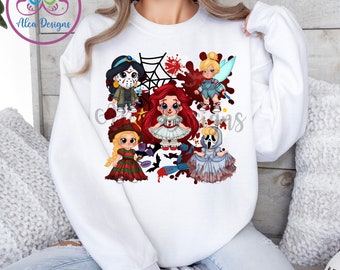 Halloween-shirt Spooky Princess, girly horror-T-shirt