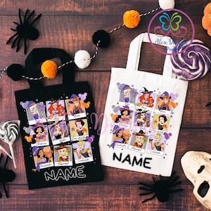 Personalized Disney Princess Halloween Tote Bag, Trick or Treat Bag