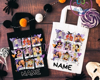 Personalized Disney Princess Halloween Tote Bag, Trick or Treat Bag