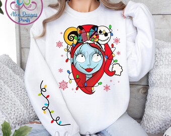 Disney Nightmare Before Christmas Sweatshirt, Jack and Sally Xmas Shirt
