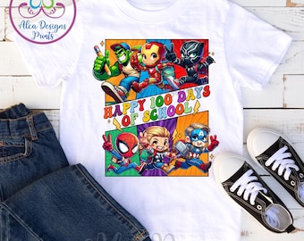 100 Days of School Superhero Shirt, Back to School Gift