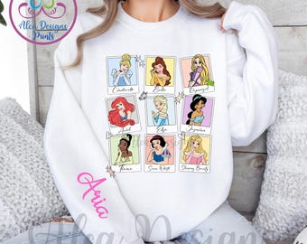 Camiseta de princesa Disney, camiseta de cumpleaños de princesa Disney, sudadera con capucha de princesa Disney, camiseta a juego de princesa, sudadera de princesa Disney