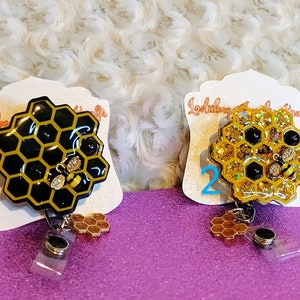 Glitter Honeycomb Badge Reel
