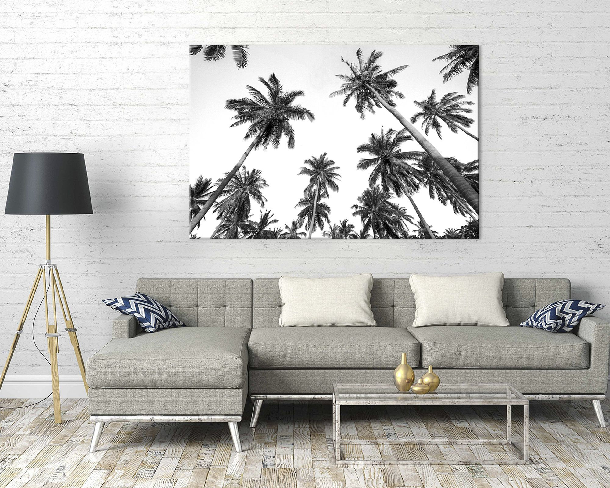Minimalist Wall Art Palm Trees Photography Print Black and White Wall ...