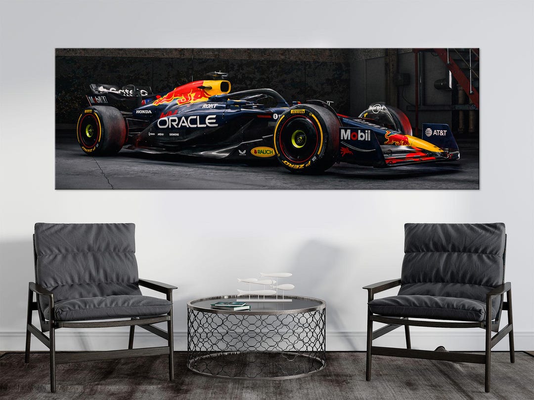 Simple F1 Racing Deco F1 Race Car Wall Art Canvas – Racing Formula 1 Print for Man Cave ...