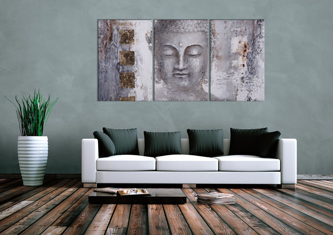 Buddha Print Buddha Wall Art on Canvas Free Shipping Buddha - Etsy