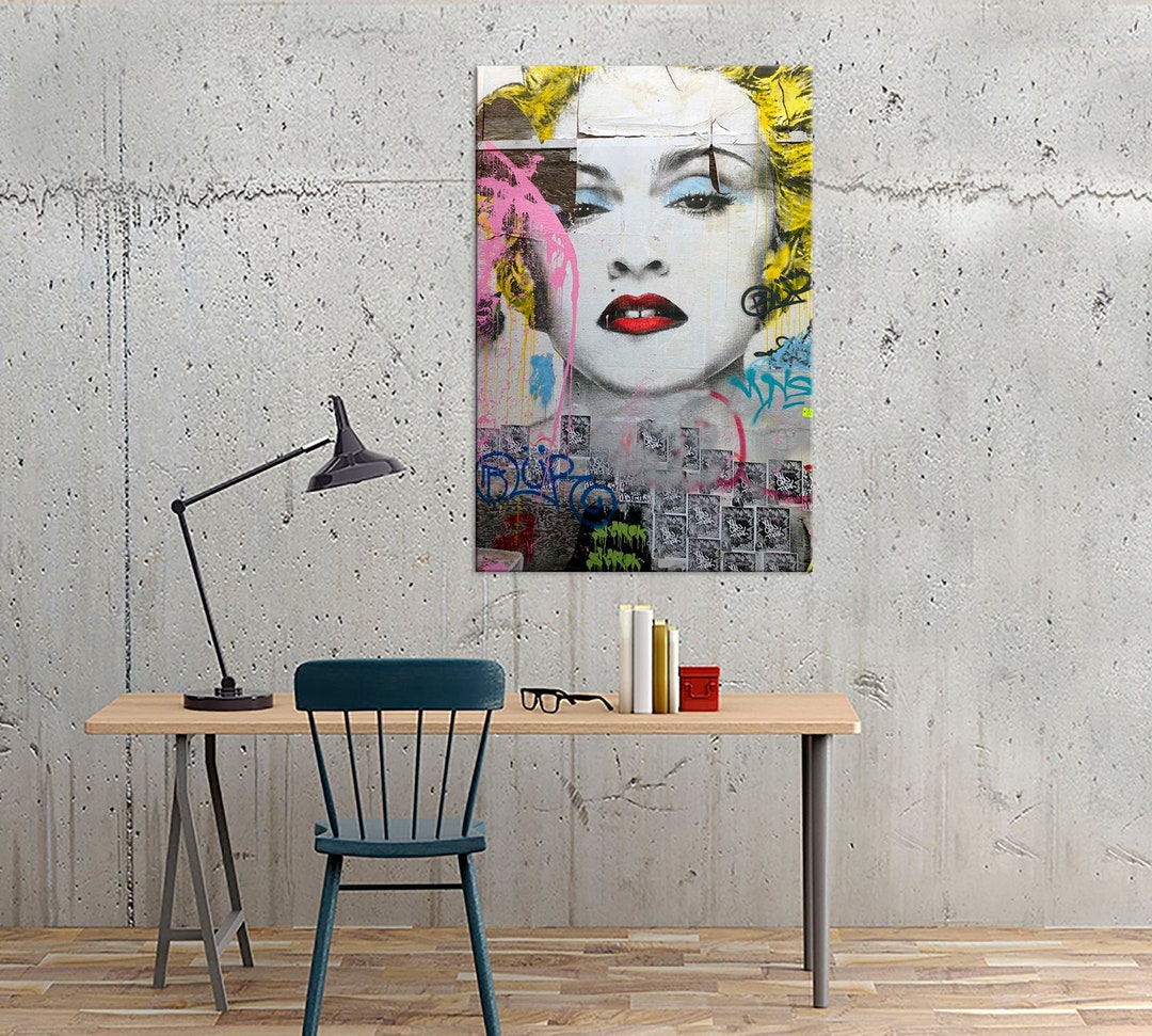 Graffiti Wall Art Room Decor Madonna celebration Print Urban Pop Art